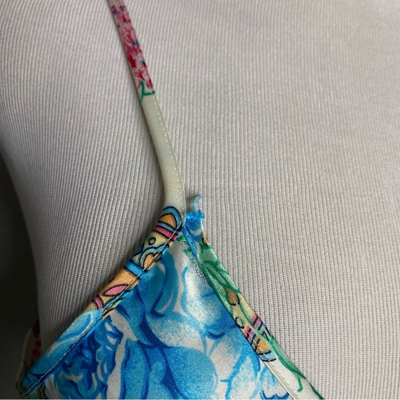 Vintage 90s Romantic Moods Satin Paisley Lingerie Slip Dress Size Medium - Picture 3 of 6